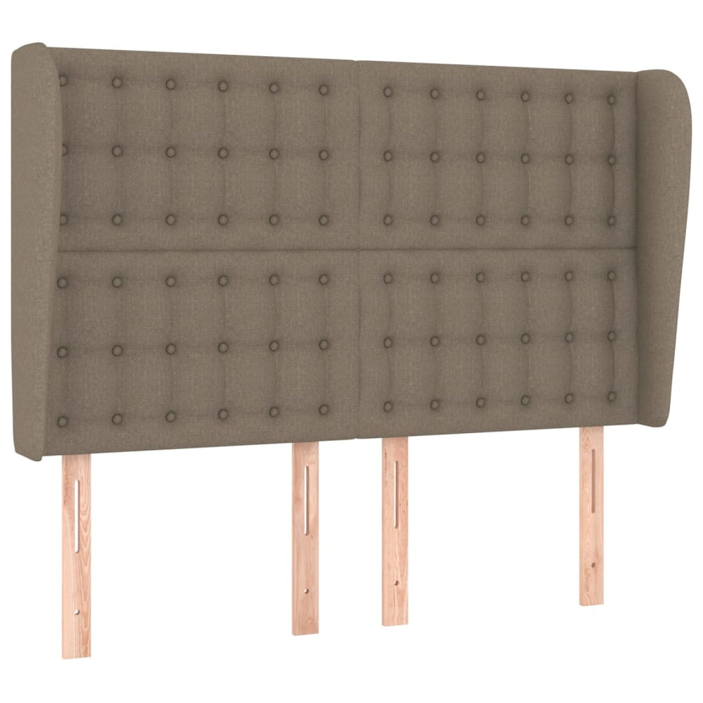 vidaXL Wingback Headboard Taupe 147x23x118/128 cm Fabric