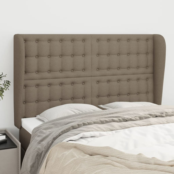 vidaXL Wingback Headboard Taupe 147x23x118/128 cm Fabric