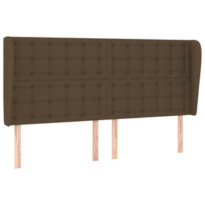 vidaXL Wingback Headboard Dark Brown 163x23x118/128 cm Fabric