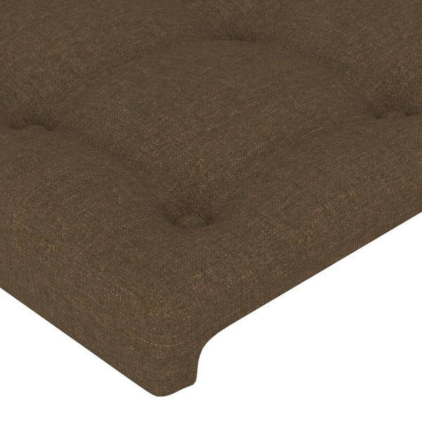 vidaXL Wingback Headboard Dark Brown 163x23x118/128 cm Fabric