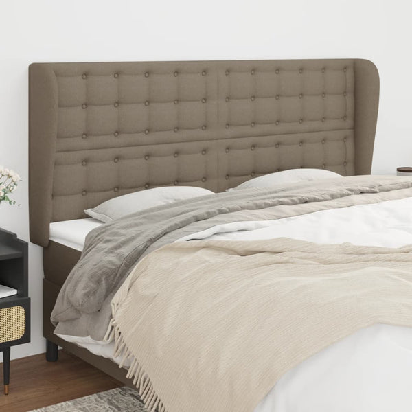vidaXL Wingback Headboard Taupe 163x23x118/128 cm Fabric