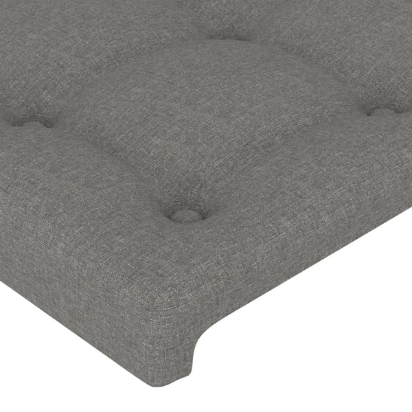 vidaXL Wingback Headboard Dark Grey 183x23x118/128 cm Fabric