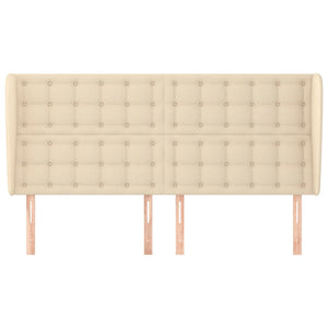 vidaXL Wingback Headboard Cream 183x23x118/128 cm Fabric