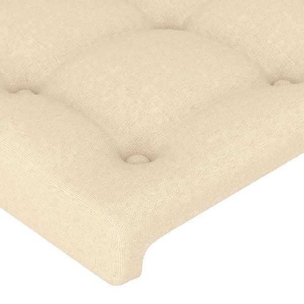 vidaXL Wingback Headboard Cream 183x23x118/128 cm Fabric