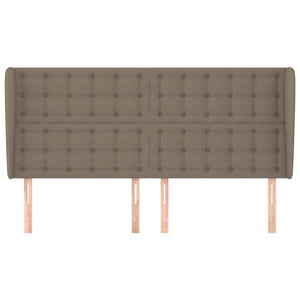 vidaXL Wingback Headboard Taupe 203x23x118/128 cm Fabric