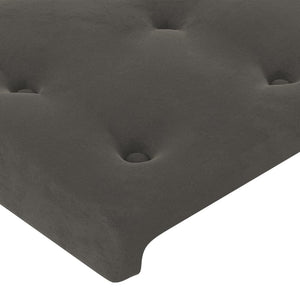 vidaXL Wingback Headboard Dark Grey 83x23x118/128 cm Velvet