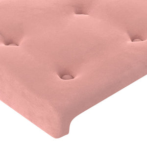 vidaXL Wingback Headboard Pink 83x23x118/128 cm Velvet
