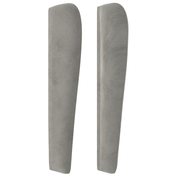 vidaXL Wingback Headboard Light Gray 93x23x118/128 cm Velvet