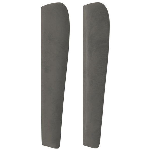 vidaXL Wingback Headboard Dark Grey 93x23x118/128 cm Velvet