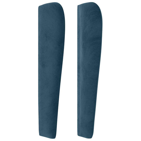 vidaXL Wingback Headboard Dark Blue 93x23x118/128 cm Velvet