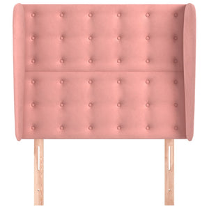 vidaXL Wingback Headboard Pink 93x23x118/128 cm Velvet