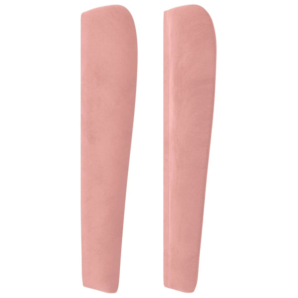 vidaXL Wingback Headboard Pink 93x23x118/128 cm Velvet