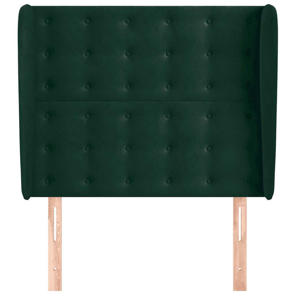 vidaXL Wingback Headboard Dark Green 103x23x118/128 cm Velvet