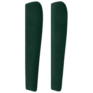 vidaXL Wingback Headboard Dark Green 103x23x118/128 cm Velvet