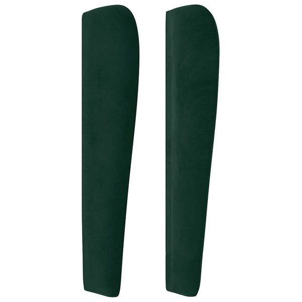 vidaXL Wingback Headboard Dark Green 103x23x118/128 cm Velvet