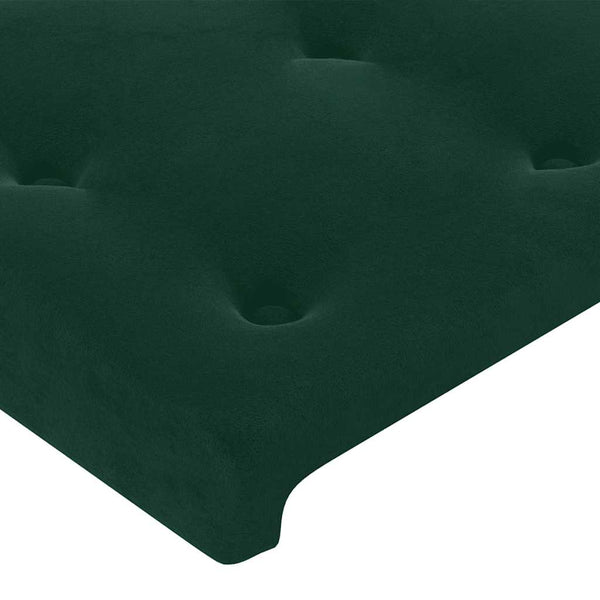 vidaXL Wingback Headboard Dark Green 103x23x118/128 cm Velvet