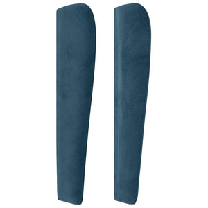 vidaXL Wingback Headboard Dark Blue 147x23x118/128 cm Velvet