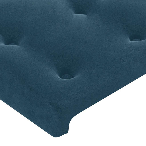 vidaXL Wingback Headboard Dark Blue 147x23x118/128 cm Velvet