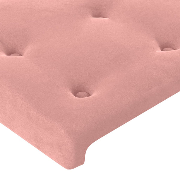 vidaXL Wingback Headboard Pink 147x23x118/128 cm Velvet