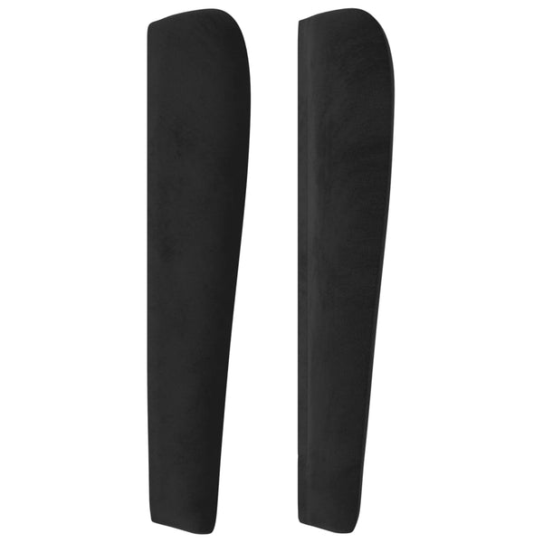 vidaXL Wingback Headboard Black 163x23x118/128 cm Velvet