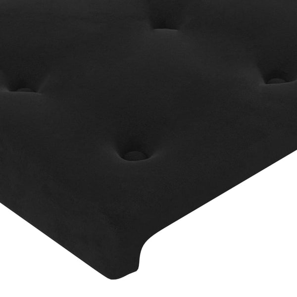 vidaXL Wingback Headboard Black 163x23x118/128 cm Velvet
