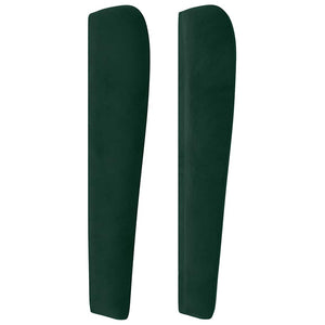 vidaXL Wingback Headboard Dark Green 163x23x118/128 cm Velvet