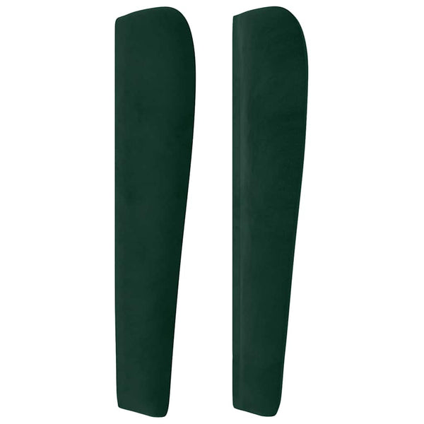 vidaXL Wingback Headboard Dark Green 163x23x118/128 cm Velvet