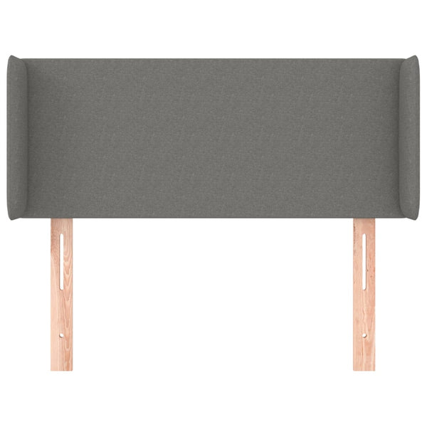 Kopfteil mit Ohren Dunkelgrau 93x16x78/88 cm Stoff