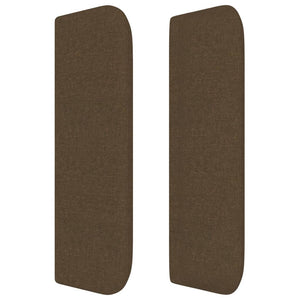vidaXL Wingback Headboard Dark Brown 103x16x78/88 cm Fabric