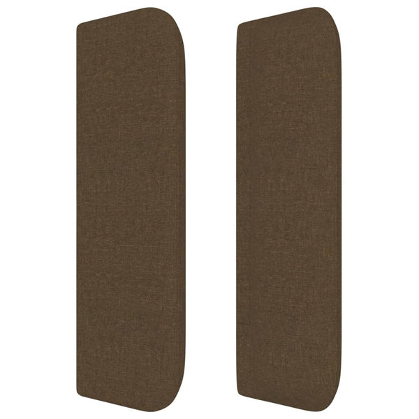 vidaXL Wingback Headboard Dark Brown 103x16x78/88 cm Fabric