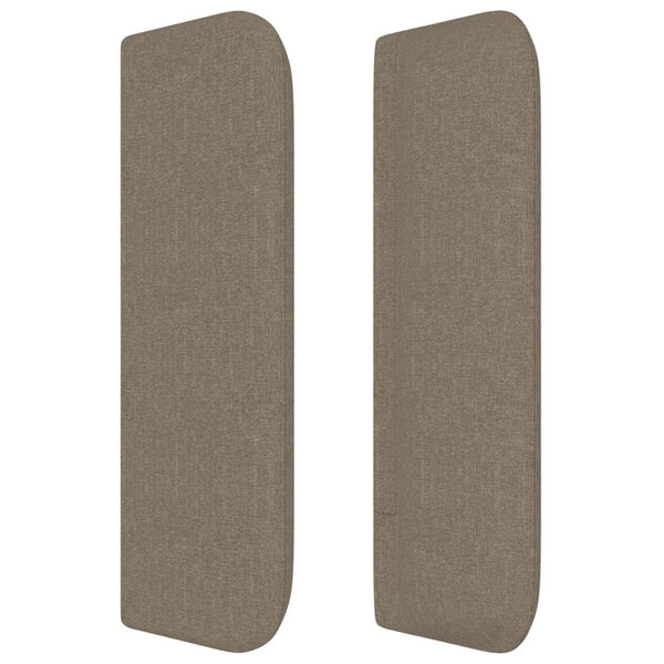 vidaXL Headboard with Wings Taupe 103x16x78/88 cm Fabric