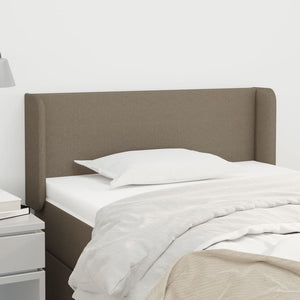 vidaXL Headboard with Wings Taupe 103x16x78/88 cm Fabric