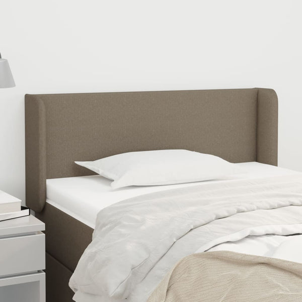 vidaXL Headboard with Wings Taupe 103x16x78/88 cm Fabric