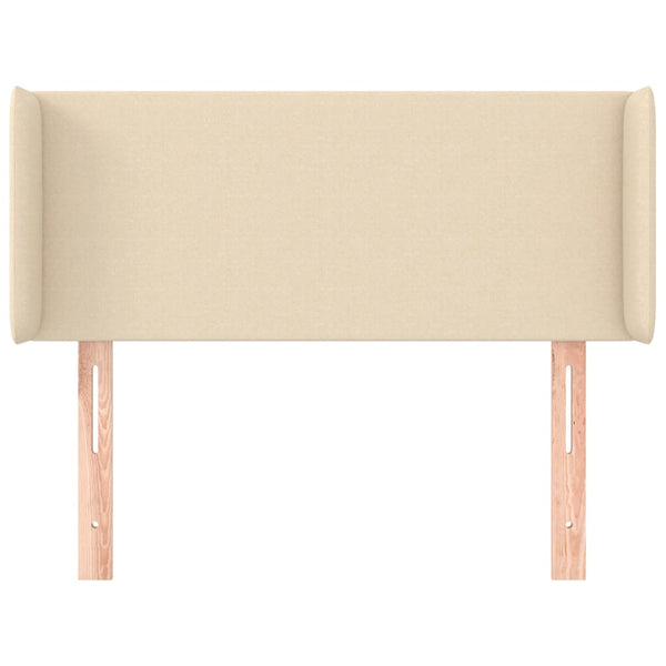 vidaXL Wingback Headboard Cream 103x16x78/88 cm Fabric