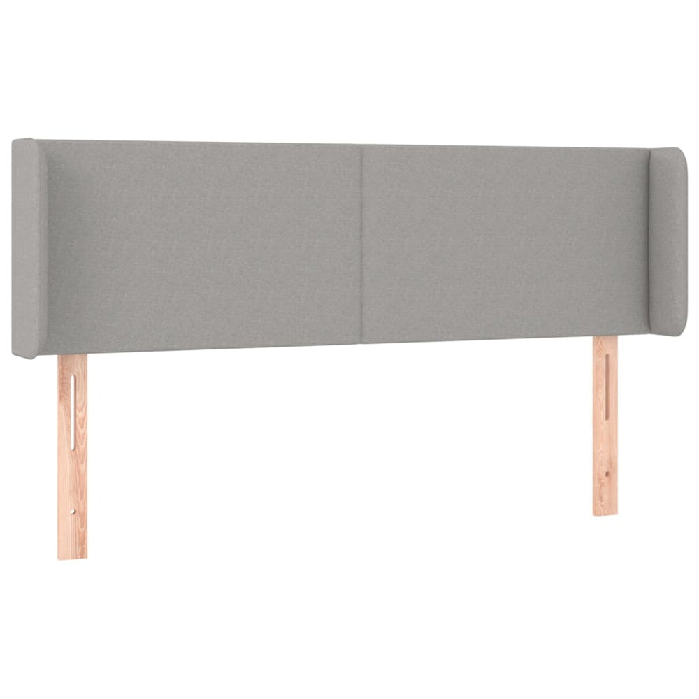 vidaXL Wingback Headboard Light Grey 147x16x78/88 cm Fabric