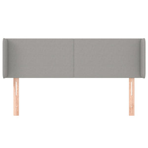 vidaXL Wingback Headboard Light Grey 147x16x78/88 cm Fabric