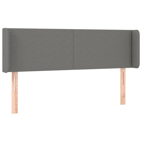 vidaXL Wingback Headboard Dark Grey 147x16x78/88 cm Fabric