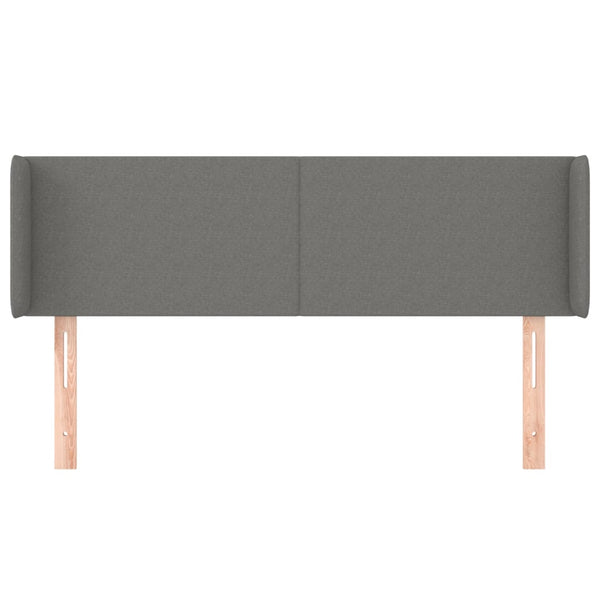 vidaXL Wingback Headboard Dark Grey 147x16x78/88 cm Fabric