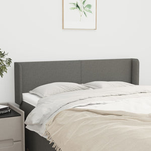 vidaXL Wingback Headboard Dark Grey 147x16x78/88 cm Fabric