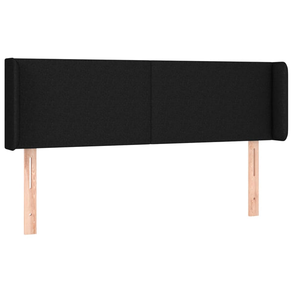 vidaXL Wingback Headboard Black 147x16x78/88 cm Fabric