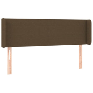 vidaXL Wingback Headboard Dark Brown 147x16x78/88 cm Fabric