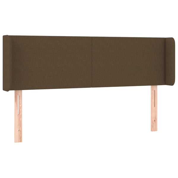 vidaXL Wingback Headboard Dark Brown 147x16x78/88 cm Fabric