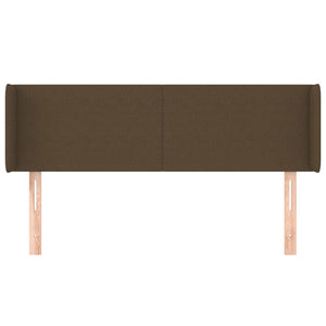 vidaXL Wingback Headboard Dark Brown 147x16x78/88 cm Fabric