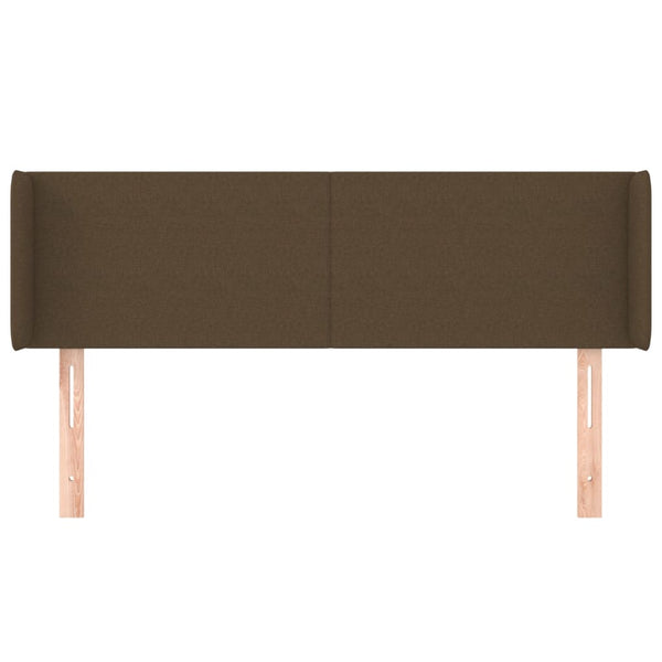 vidaXL Wingback Headboard Dark Brown 147x16x78/88 cm Fabric