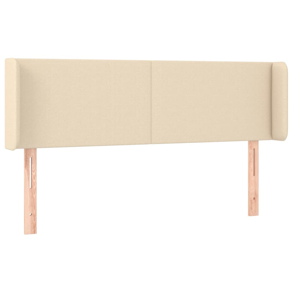 vidaXL Wingback Headboard Cream 147x16x78/88 cm Fabric