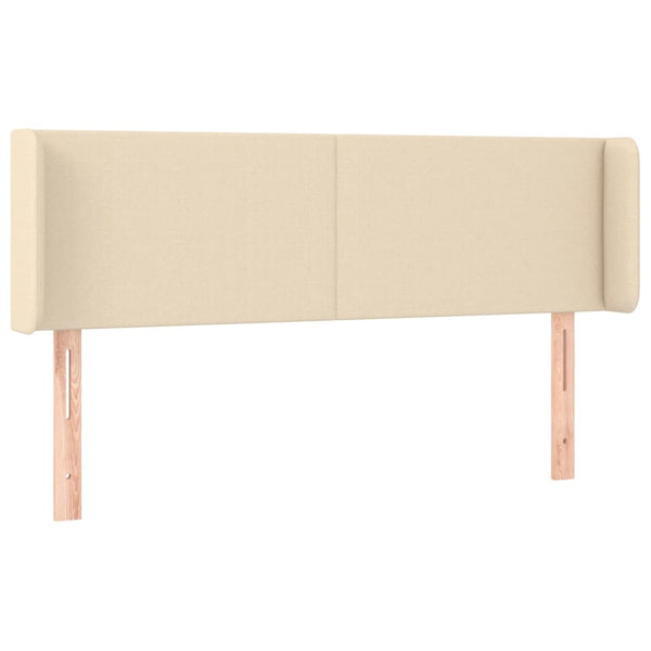 vidaXL Wingback Headboard Cream 147x16x78/88 cm Fabric