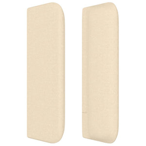 vidaXL Wingback Headboard Cream 147x16x78/88 cm Fabric