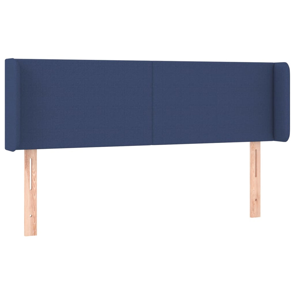 vidaXL Wingback Headboard Blue 147x16x78/88 cm Fabric