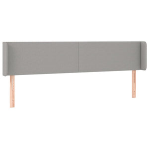 vidaXL Wingback Headboard Light Gray 163x16x78/88 cm Fabric