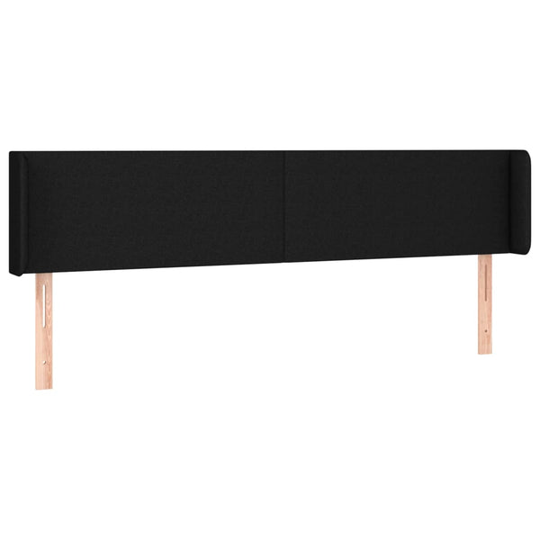 vidaXL Wingback Headboard Black 163x16x78/88 cm Fabric